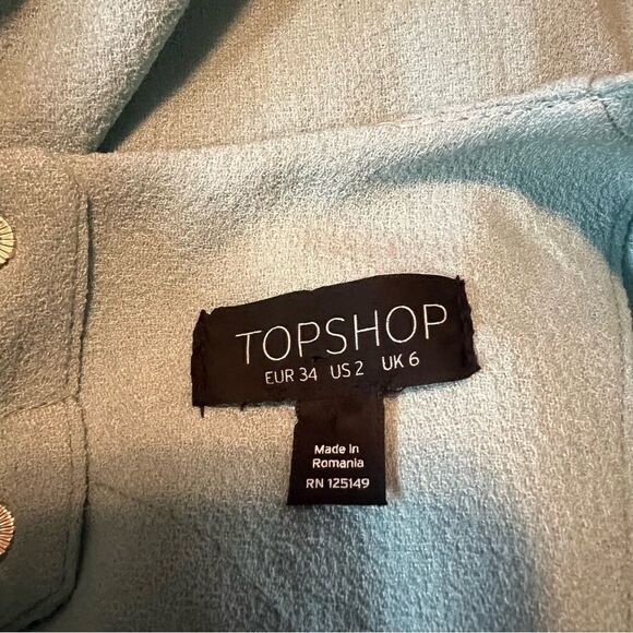 Topshop minty blue maxi dress. Size 2 - Picture 3 of 11